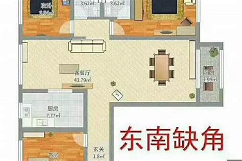 缺東南角|房子缺角